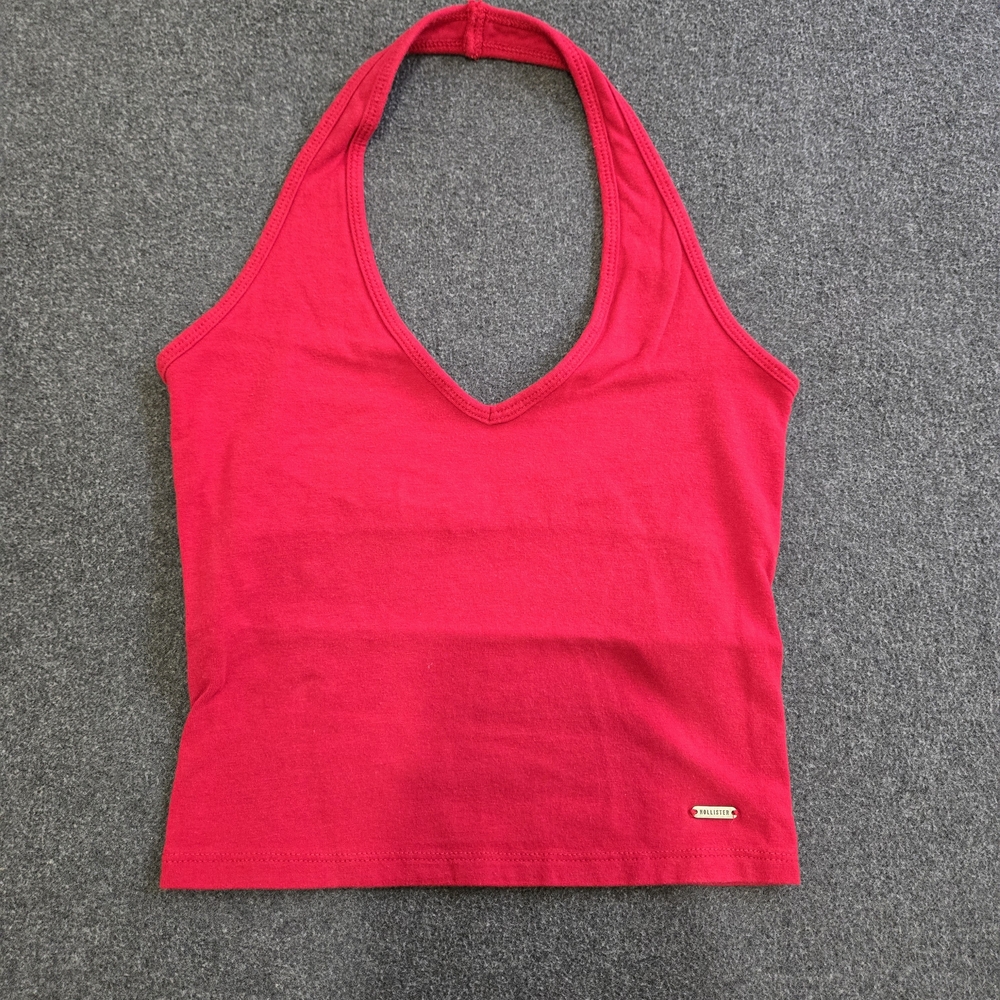 Hollister Women's Red Halter Top
